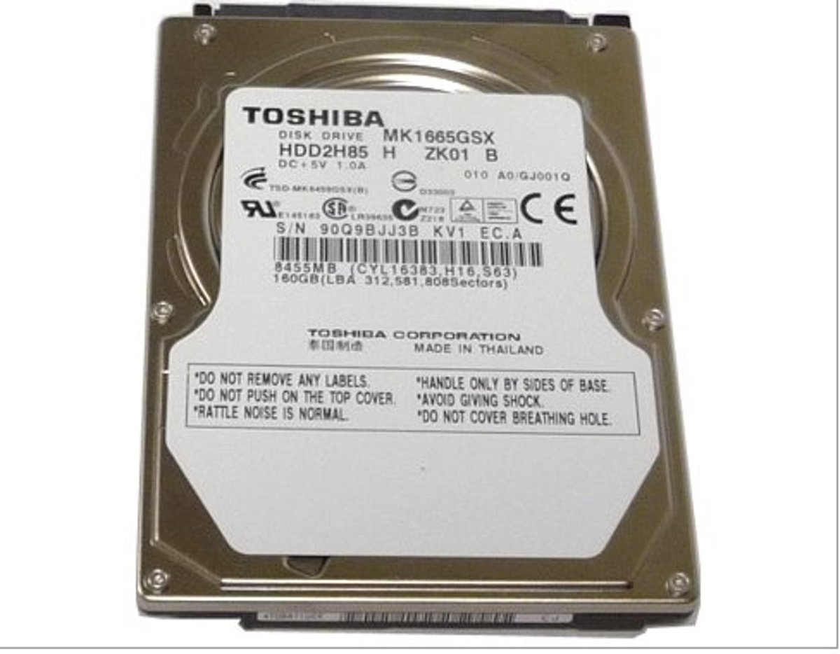 Toshiba MK1665GSX | HDD | SATA | 160 GB | 2.5 